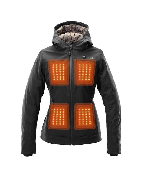 Luna Women s Heated Jacket Black Kelvin Coats